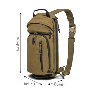 Durable Waterproof Tactical Sling <b>Backpack</b> with USB Charging Port Adjustable Single Shoulder Breathable MOLLE Outdoor Sling Bag - Product Image 2