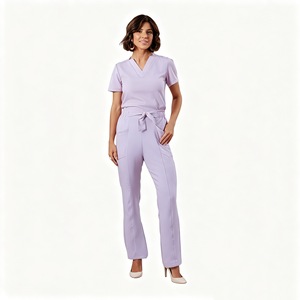 Ensemble de Blouse et Pantalon Médical Unisexe en Tissu Dobby Polyester Élastique à Séchage Rapide, Tendance <span class=keywords><strong>TikTok</strong></span>, Séparable, pour Médecins et Cliniques Vétérinaires - Product Image 5