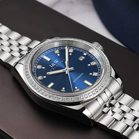 Montre mécanique I&W CARNIVAL Luxury Fashion Automatic Diver 40 mm en acier inoxydable avec boîtier octogonal et fermoir papillon, mouvement Seiko NH35.