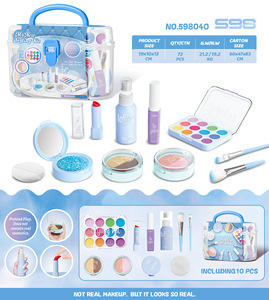 Kits de maquillage en plastique en gros pour enfants, trousses de maquillage pour petites filles, jouets pour filles de 3, 4, 5 ans, cadeaux d'anniversaire - Product Image 1