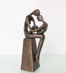 2023 venda quente mãe e criança concurso abraçar escultura de ferro fundido para decoração home