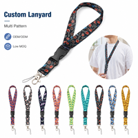 Porte-badge en polyester avec logo personnalisé, sangle à transfert thermique, taille sur mesure, vente en gros