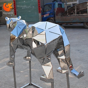 Lớn thép không gỉ <span class=keywords><strong>h</strong></span>ình <span class=keywords><strong>h</strong></span>ọc báo điêu khắc cảnh quan ngoài trời thương mại Plaza kim loại nghệ thuật cài đặt đánh bóng kỹ thuật - Product Image 3