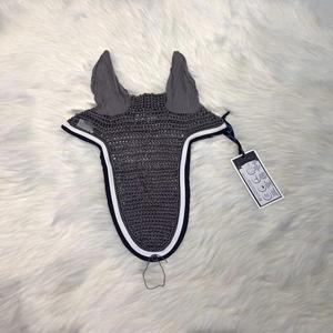 Voile anti-mouches équestre durable avec protection du visage et des oreilles du cheval Tissu à tricoter Couleur et logo personnalisables - Product Image 4