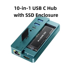 2230/2242/2260/2280 SSD แบบถอดเปลี่ยนได้10Gbps ฮับ<span class=keywords><strong>10</strong></span>-in-1สำหรับ2.1 <span class=keywords><strong>USB</strong></span> 3.1 Micro SD - Product Image 1