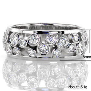 Anello da Donna F916 in Oro Bianco con Diamante Taglio Brillante Rotondo Colore G Naturale Classico Anello di Fidanzamento - Product Image 5