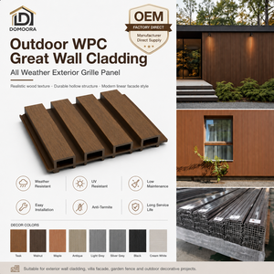 Revêtement mural extérieur WPC Great Wall, fabrication <span class=keywords><strong>en</strong></span> usine, installation facile, panneau mural composite creux pour projets de entrepreneurs - Product Image 2