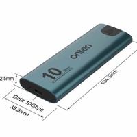 ONTEN Kotak Hard Disk Eksternal M2 Nvme dari Aluminium Alloy dengan Kabel Type-c/USB3.0 ke Type-c