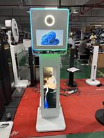 Machine Photobooth Portable de Mariage avec Miroir Magique pour Selfie, Cadre LED et Écran Tactile 15,6 Pouces