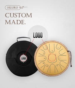 Jelo Customization 10 pouces Titanium Alloy Steel <span class=keywords><strong>Handpan</strong></span> 8 notes C/D Tone avec languette en acier au carbone Tambour de réservoir - Product Image 2