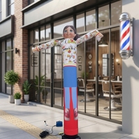 Mannequin Gonflable Publicitaire Personnalisé de 3m de Haut, Danseur d'Air Salutant, Sky Dancer, Tube Man