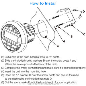 JMC-Altavoz estéreo marino inteligente con BT, multimedia, Radio FM AM, USB 2,0, IPX5, resistente al agua, para ATV, UTV, RV, barco, SUV, yate - Product Image 3