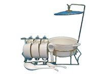 Ensemble de soupières, bols et cuillères personnalisés avec logo, ensemble de soupières en porcelaine de luxe avec support de rangement