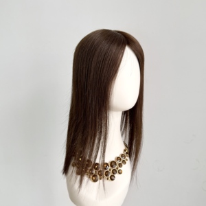 Perruques pour femmes 5.5*6.5 Mono, cheveux naturels, pour cheveux clairsemés, toupet féminin, couleur naturelle, densité 130% # 2 14 pouces - Product Image 5