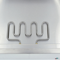 Peralatan Katering 4*1/2 GN PAN, Meja Pemanas Listrik Stainless Steel untuk Snack, Bain Marie Elektrik dengan Pengontrol Suhu