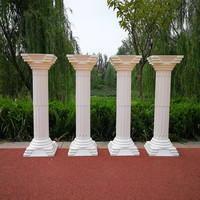 Pot de fleur en plastique de style européen colonne romaine décoration de toile de fond extérieure de jardin de mariage piliers romains support floral