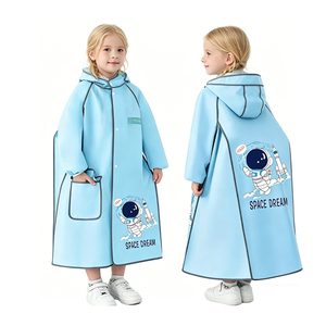 Imperméable pour filles, écologique et durable, en EVA épaissi, avec boucle à pression, bord élargi, coupe-vent et respirant - Product Image 1