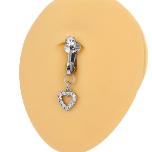Anillos <span class=keywords><strong>de</strong></span> <span class=keywords><strong>ombligo</strong></span> <span class=keywords><strong>de</strong></span> clip con circonitas cúbicas <span class=keywords><strong>de</strong></span> moda 2026, joyería <span class=keywords><strong>de</strong></span> <span class=keywords><strong>piercing</strong></span> <span class=keywords><strong>falso</strong></span> sin perforación para mujer - Product Image 3