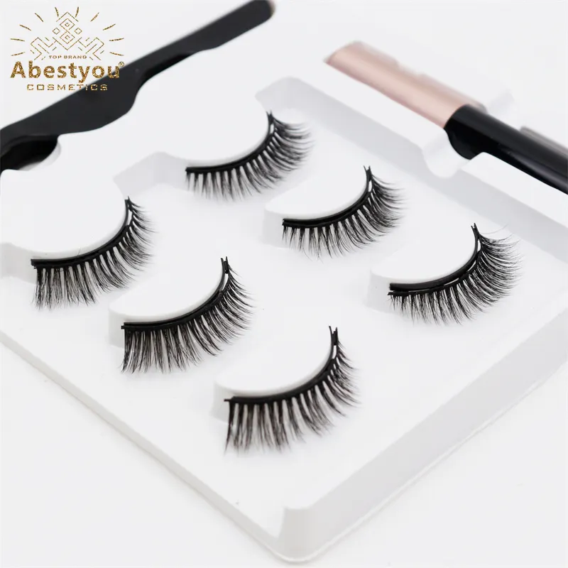 Abestyou magnetic lashes of mink and faux free samples with 5 magnets highest quality