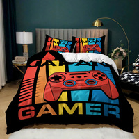 Red Spider Gamepad 3D imprimé jeu poignée ensemble de literie Flash Spiderman imprimer Double housses de couette