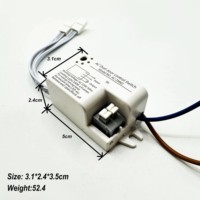 Sensor Saklar Sentuh Gerakan Tangan Smart IP21 untuk Kabinet dengan Jangkauan Sensor 3M AC220V 50Hz Daya 100W