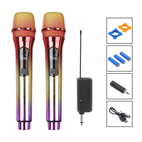 Système de microphones sans fil rechargeables GAW-012, microphones dynamiques à double poignée, pour karaoké, mariage, DJ, fête, discours