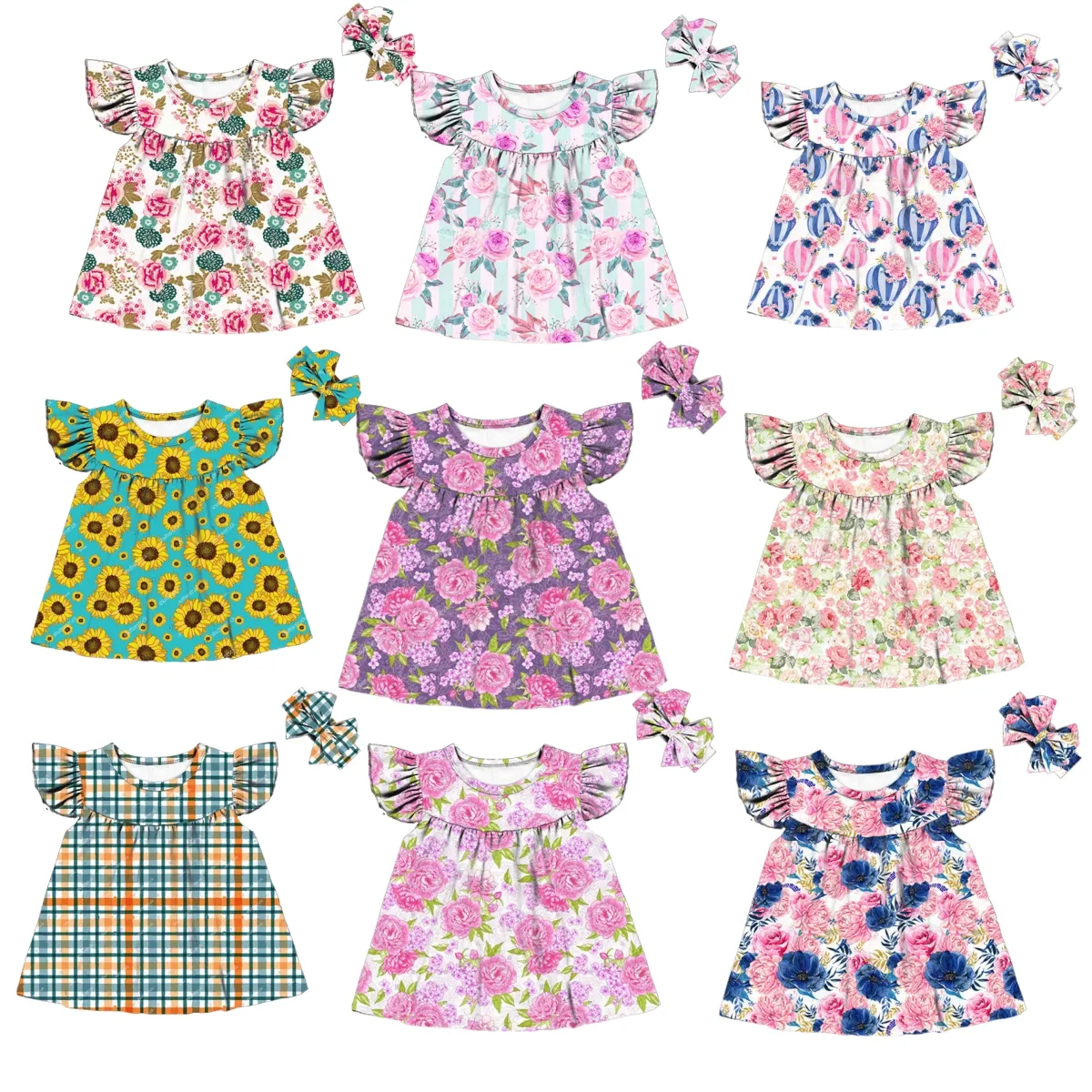 Newbron Kind 0-6t Mädchen Bluse Kinder kurze flattern Bluse Designs Kinder Mädchen Tops für Kinder Mädchen Bluse