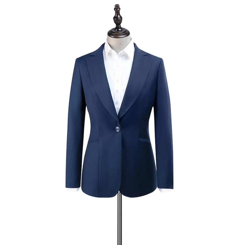 2023 नवीनतम डिजाइन सूट सेट ऑफिस मल्टीकोर दो पीस जैकेट पैंट महिलाओं को औपचारिक सूट पहनते हैं।
