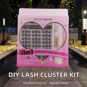 Extensions de cils individuelles en cluster faites à la main 0,07 mm C/D pour boucles, 10 mm-12 mm, <span class=keywords><strong>kit</strong></span> d'extension de cils DIY, faux cils CC - Product Image 2
