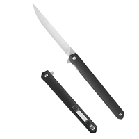 8Cr14 staal mini vouwzakmes met carbon fiber handvat, draagbaar EDC outdoor camping fruitmes met zakclip