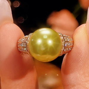 Vente en gros d'usine Toderi ZS1367, bagues en perles de coquillages de 12 mm de style nautique, de haute qualité, écologiques, en cuivre plaqué or 18 carats - Product Image 6