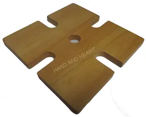 Artículos para el hogar de madera RW SQUARE TRIVET NATURAL LACADO Material Fácil de usar Utensilios de cocina Bandeja de servicio de madera