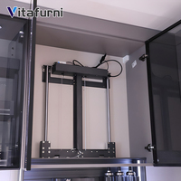 Vitafurni Sistema de Elevação Inteligente Moderno para Armazenamento, Cesto Deslizante Elétrico de Alumínio para Armário de Cozinha, Prateleira, Ferragens para Móveis