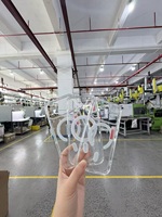 Étui de téléphone de luxe transparent magnétique en TPU + acrylique antichoc pour 16 Pro Max