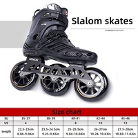 Patins en Ligne de Vitesse Professionnels de Haute Qualité 3 Roues pour Homme Adulte, Chaussures de Roller pour Extérieur avec Effet Clignotant