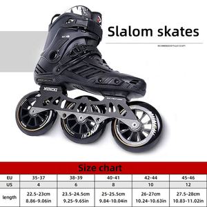 <span class=keywords><strong>Patins</strong></span> en Ligne de Vitesse Professionnels de Haute Qualité 3 Roues pour Homme Adulte, Chaussures de Roller pour Extérieur avec Effet Clignotant - Product Image 4