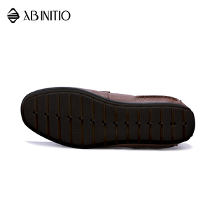 <span class=keywords><strong>ABINITIO</strong></span> Zapatos Náuticos de Hombre con Punta Redonda, de Cuero Vacuno Marrón, Transpirables, Antideslizantes, para Primavera/Verano, Mocasines de Vestir para Conducir - Product Image 3