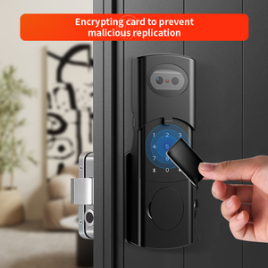 Mặt công nhận cửa điện rim khóa mật khẩu ngoài trời không thấm nước vân tay kỹ thuật số sinh trắc học vân tay thông minh khóa cửa - Product Image 4