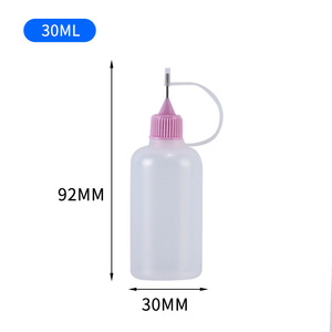 A granel transparente Squeeze Soft LDPE 5ml 10ml 15ml 20ml 30ml 50ml 100mL 120ml aplicador de aceite de costura punta de aguja botella de plástico - Product Image 5
