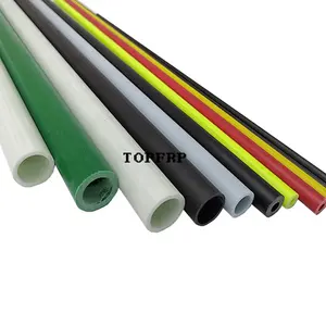 Fabricante de China, tubo hueco de fibra de vidrio de color personalizado FRP