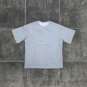 T-shirt Boxy Personnalisé de Haute Qualité Style Hip Hop Vintage Col Rond Logo Imprimé Strass pour Homme - Product Image 1