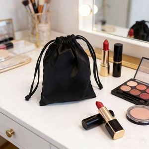 Luxury Satin Drawstring Storage for <b>Eye</b> <b>Mask</b> Cosmetics Jewelry Gift Bag - Product Image 2