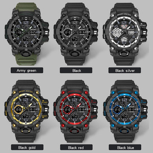 SANDA 6021 Montre de sport pour adolescents, très tendance, affichage analogique-numérique, date de la semaine, alarme lumineuse, montre multifonction - Product Image 5