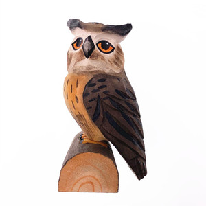 Nouveaux ornements de hibou en bois cadeaux créatifs artisanat décorations de bureau à domicile - Product Image 5