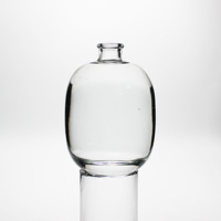 Bouteille en verre résistante à la chaleur de 500 ml pour la vodka, la tequila, le rhum, le gin, le whisky, le brandy, offrant une gravure personnalisée, distribution d'alcool