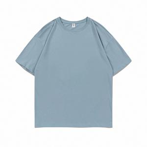 Design Custom Summer Short Sleeve <b>T</b>-shirt Pure Cotton Men's Loose Top Round Neck Solid Color <b>T</b>-shirt - Product Image 3