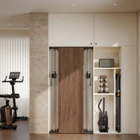 Machine à câbles double à fixation murale, entraîneur à poulie multifonction, équipement de gym en bois pour la maison