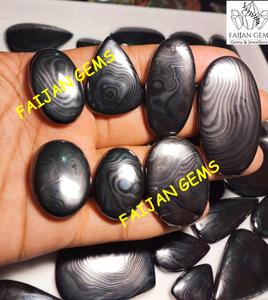 Argent naturel Psilomelane Vente en gros Cabochon Lot Argent Chrome Psilomelane Pierres Précieuses Pendentif Collier Fabrication de Bijoux Fourniture - Product Image 5