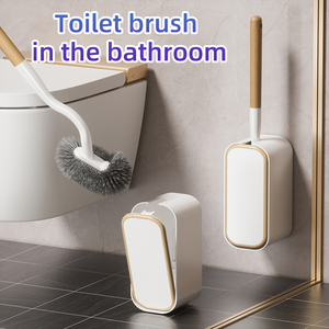Super Easy Use Wall-Mounted Household <strong>Toilet</strong> Cleaner PP Material <strong>Wood</strong> Handle Durable <strong>Toilet</strong> <strong>Brush</strong> - Product Image 2