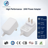 Alimentation universelle 24V 1A 24W à découpage, adaptateur mural standard US, transformateur AC/DC pour système de maison intelligente et surveillance de sécurité